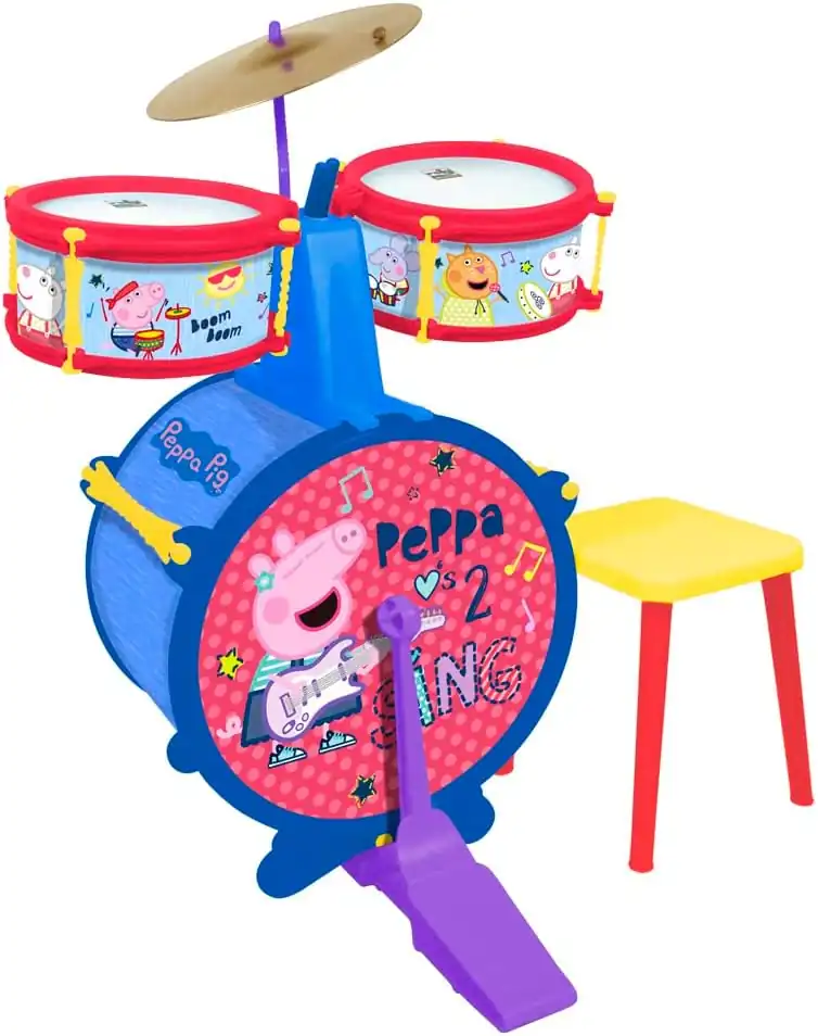 Claudio Reig Batería 3 tambores de Peppa Pig Multicolor