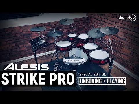 Alesis Strike Pro Special Edition electronic drums Unboxing &amp; Playing